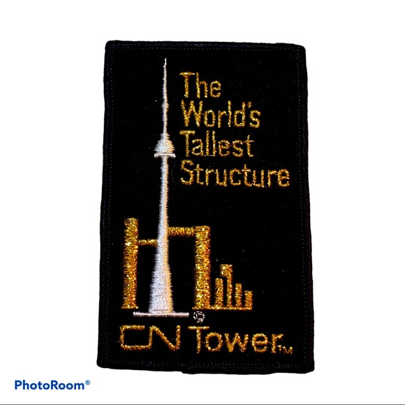 CN Tower Toronto Badge Patch Vintage Sew On - Picture 1 of 2